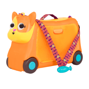Kids Ride-On Suitcase Toy — Cat Design Travel Luggage with Lights & Sounds (Ages 2+)